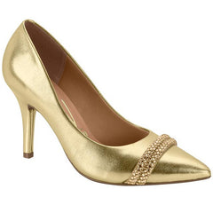 Gold Pointy Heels