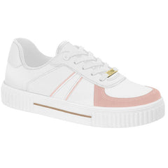 White and Pink Sneakers