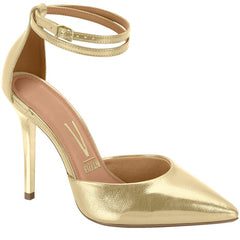 Gold Ankle Tied Heels