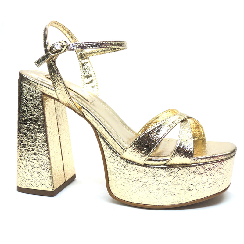 Gold Block Heels
