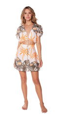 Tropical Print Beach Dress