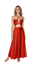 Red Strappy Beach Dress