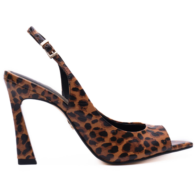 Animal Print Slingback Heels