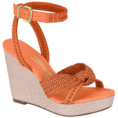 Peach Strappy Wedges