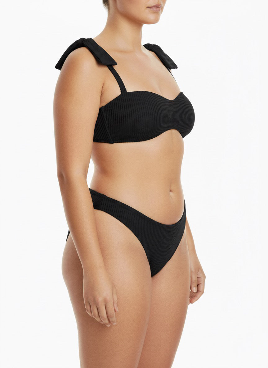 Black Knit Bikini Bottom