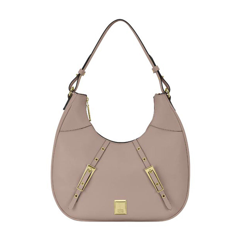 Gold Details Beige Handbag