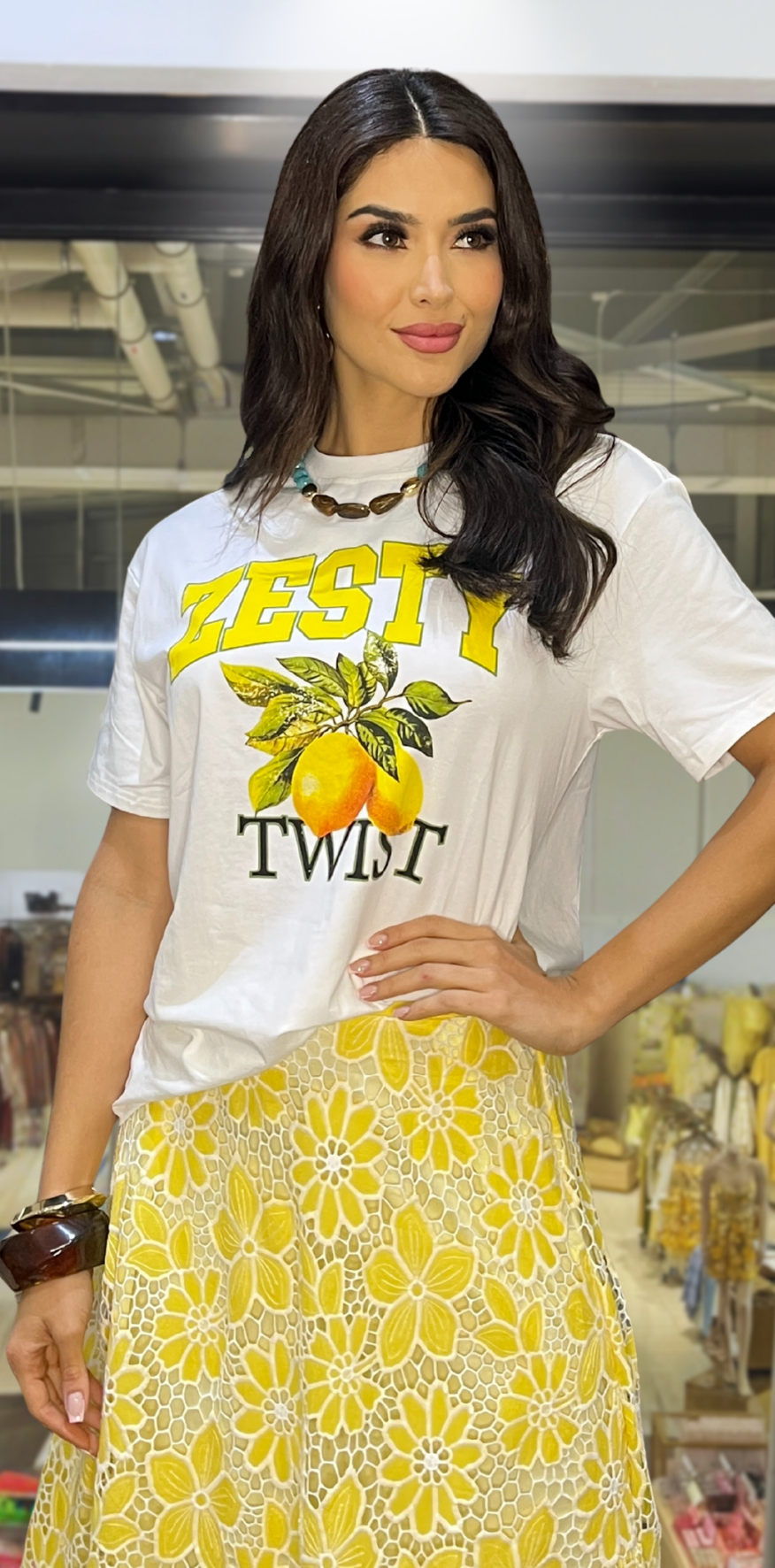 White Zesty Tee