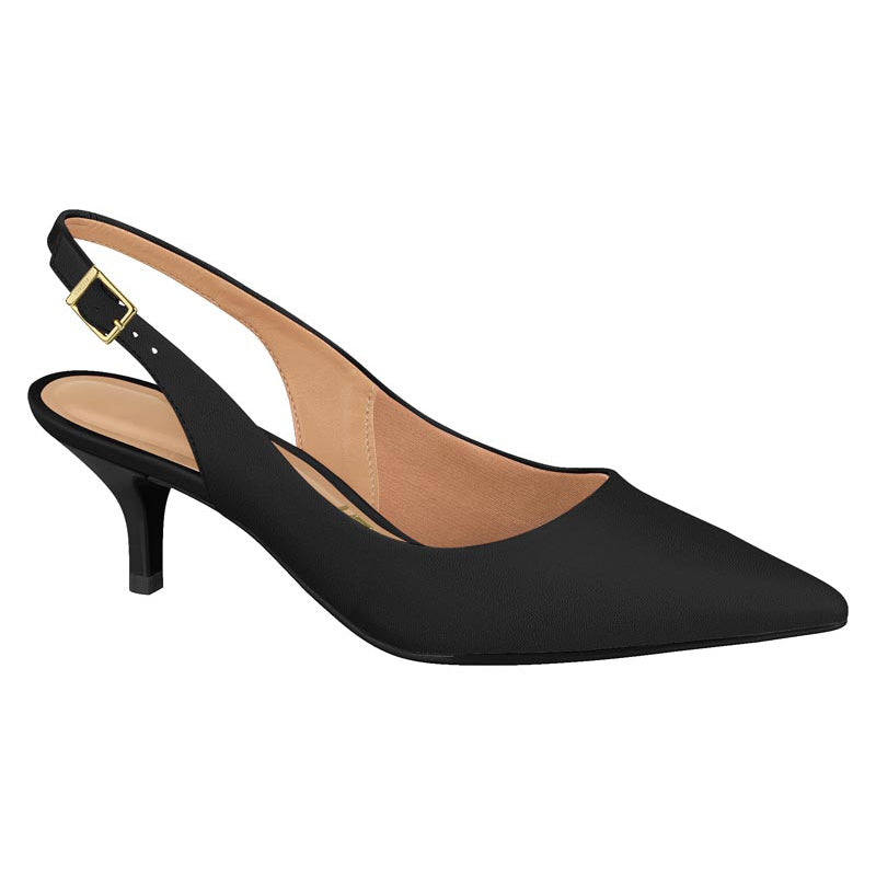 Black Slingback Kitten Heels