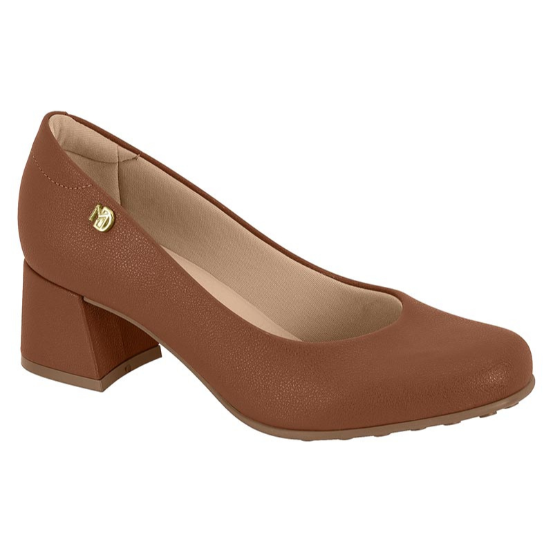 Brown Low Block Heels