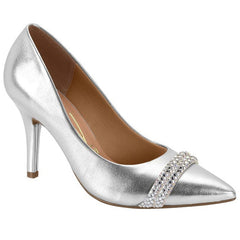 Silver Pointy Heels