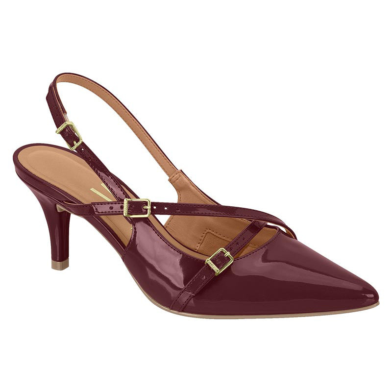 Burgundy Slingback Heels