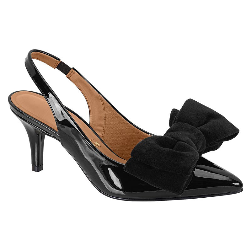 Black Bow Slingback Heels