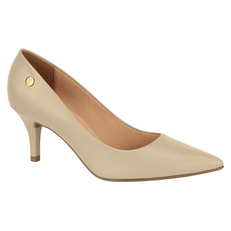Beige Pointy Low Heels