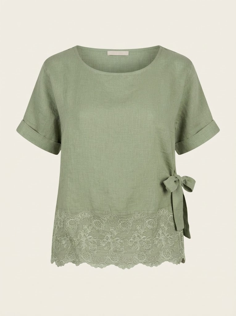 Linen Embroidered Blouse