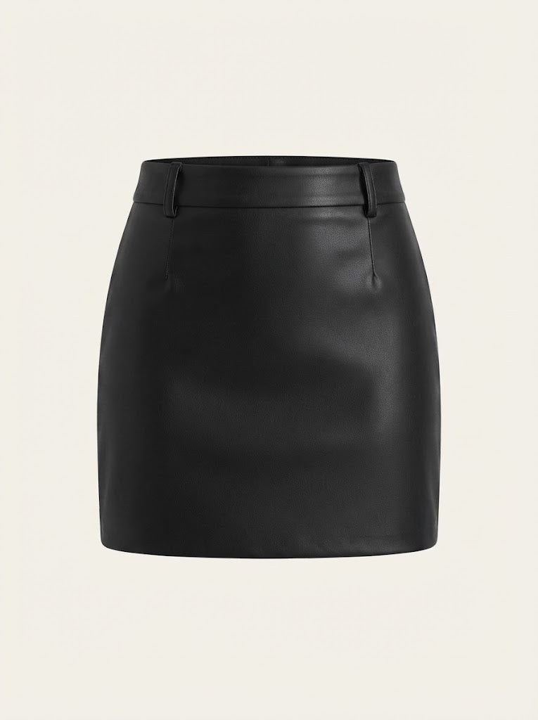 Faux Leather Mini Skirt