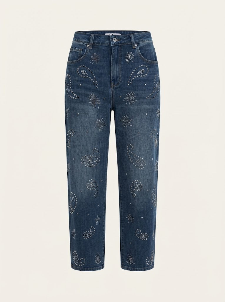 Paisley Denim Pants