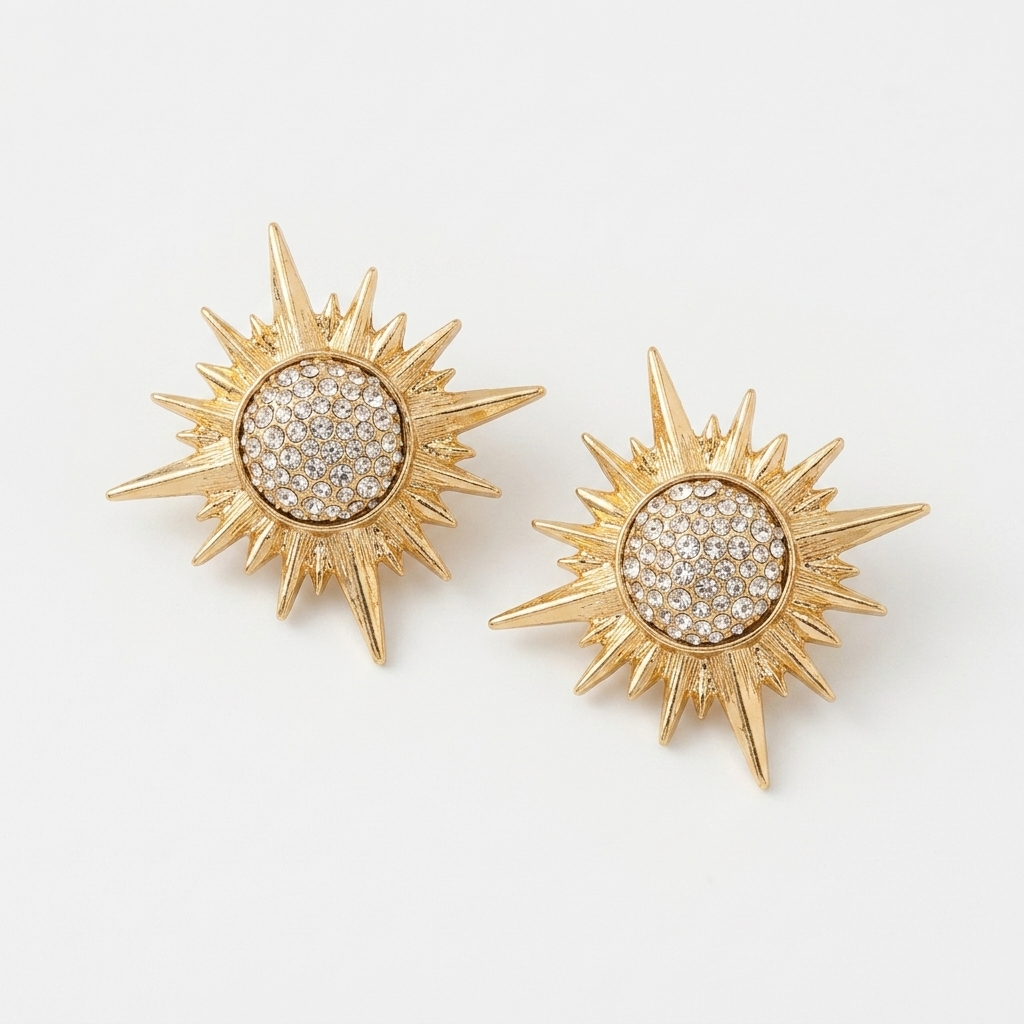 Studded Gold Earrings
