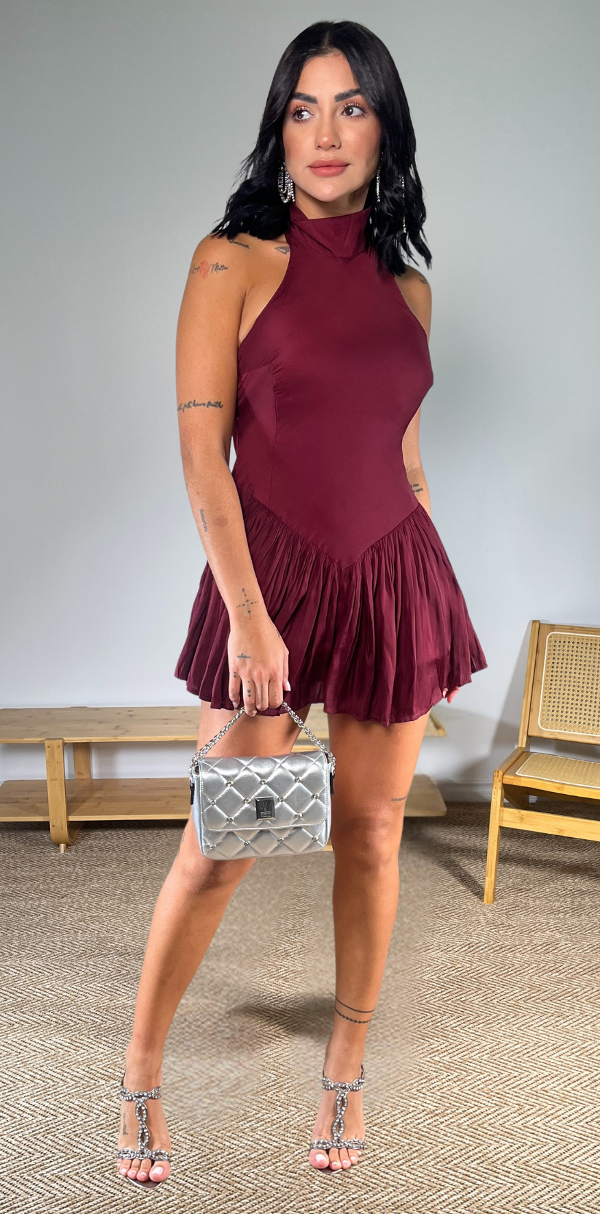Burgundy Minidress