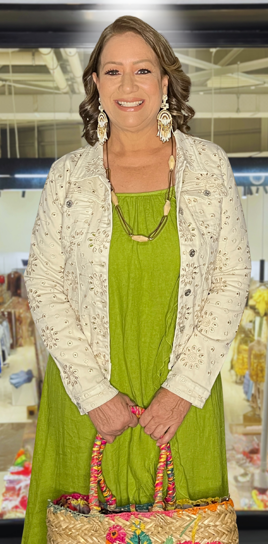 Beige Eyelet Jacket