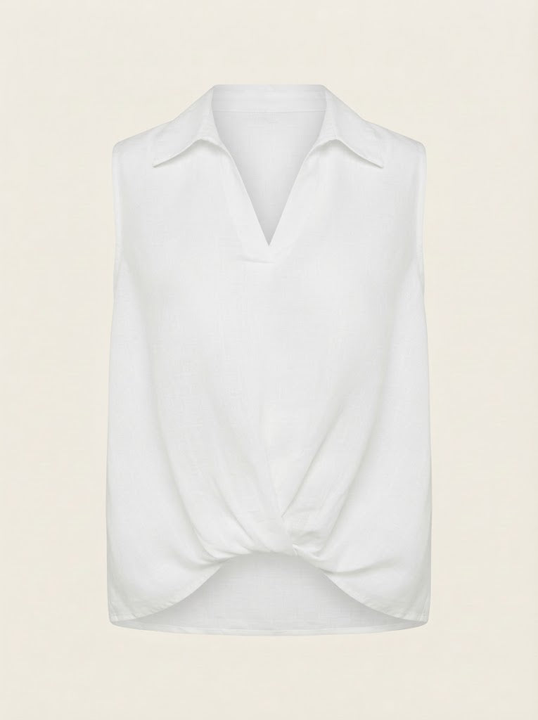 Linen Sleeveless Blouse