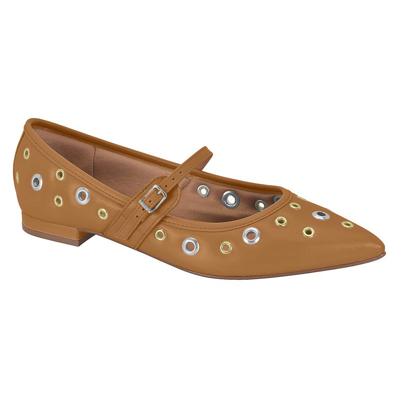 Tan Strapped Flats