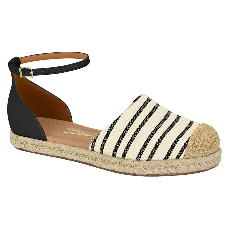 Black Stripes Espadrilles Sandals