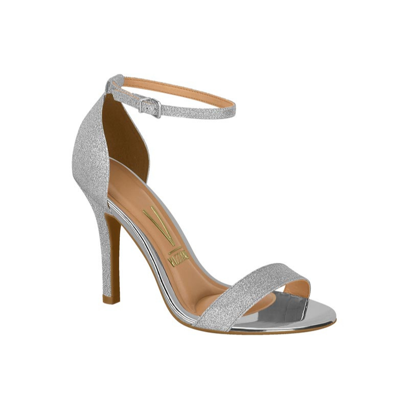 Silver Glitter Heels