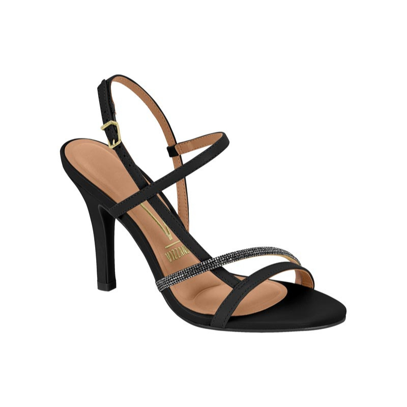 Black Strappy Slingback Heels