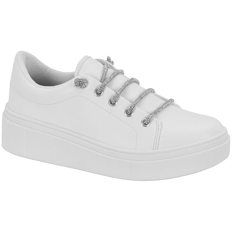 Silver Lace White Trainers