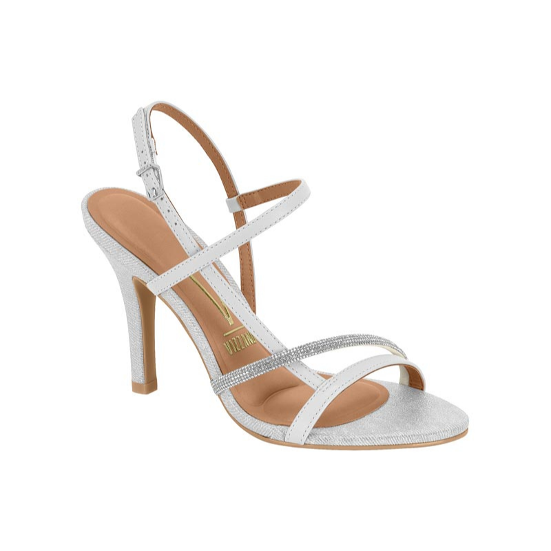 White Strappy Slingback Heels