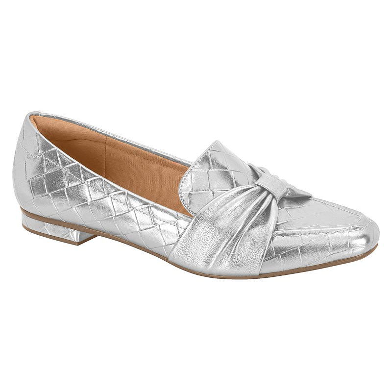 Silver Textured Flats