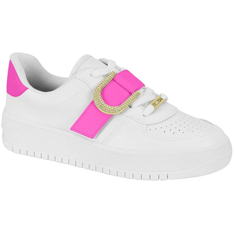 Pink Detail White Sneakers