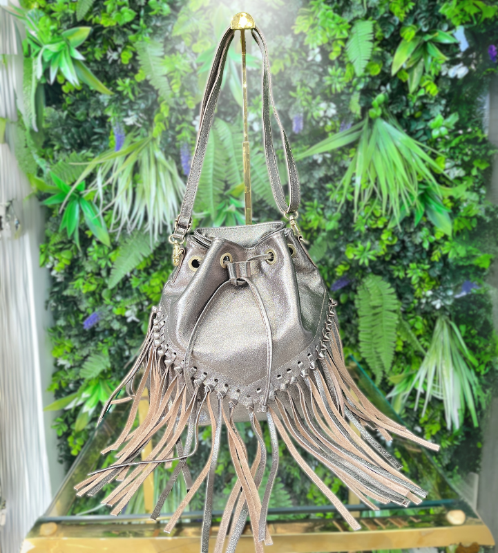 Metallic Fringed Bag