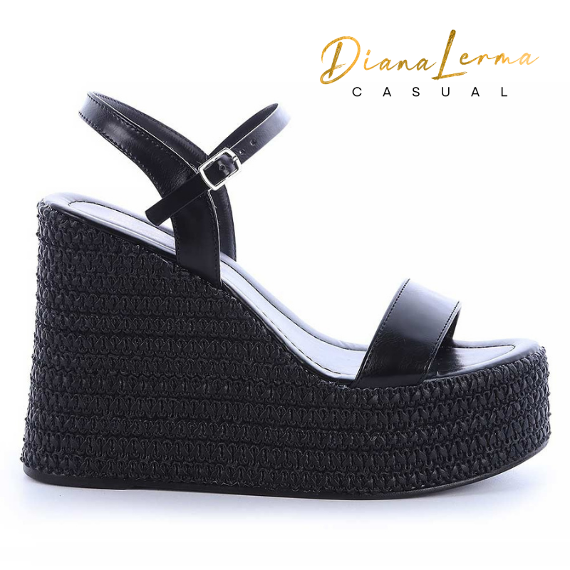 Ankle Strap Textured Wedges