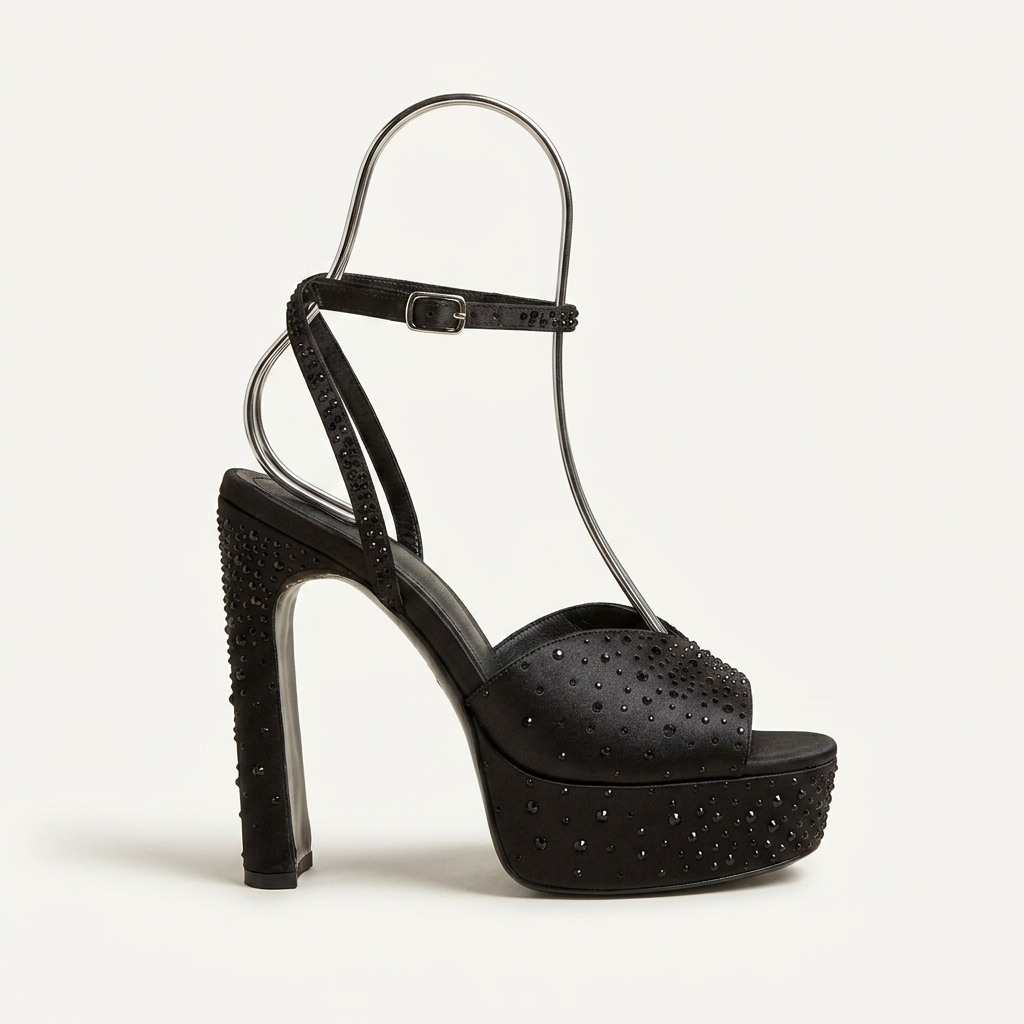 Black Studded Heels