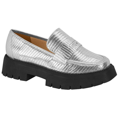 Silver Tractor Moccasins