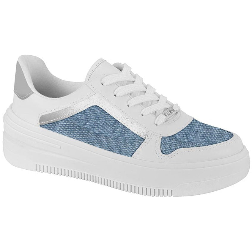 White and Blue Sneakers