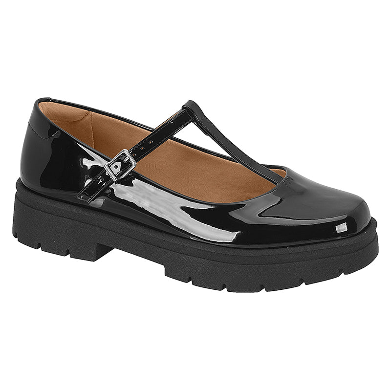 Glossy Black Mary Jane Shoes