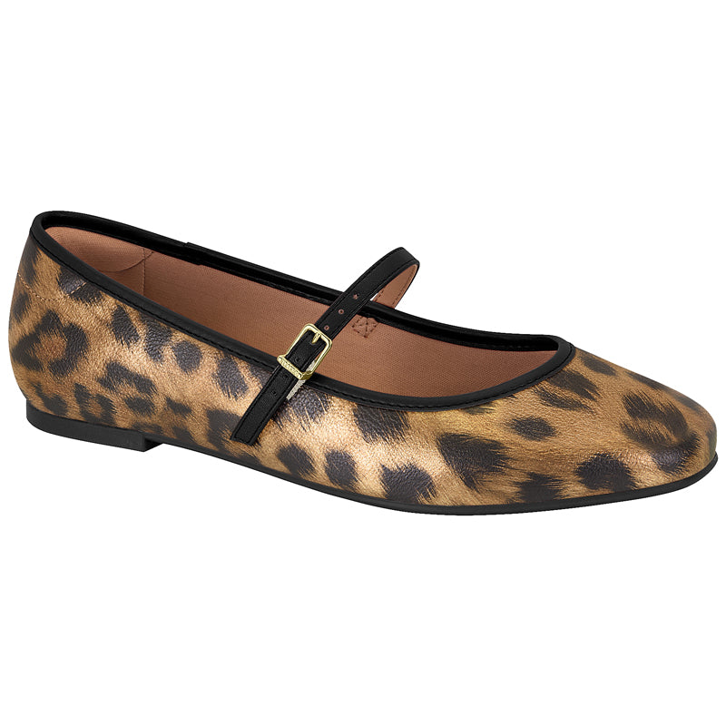 Black Strap Animal Print Shoes