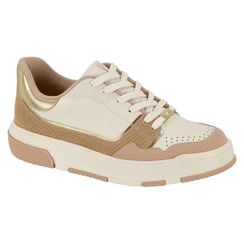 Gold Detail Creme Sneakers