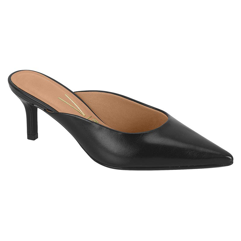 Black Slide Kitten Heels