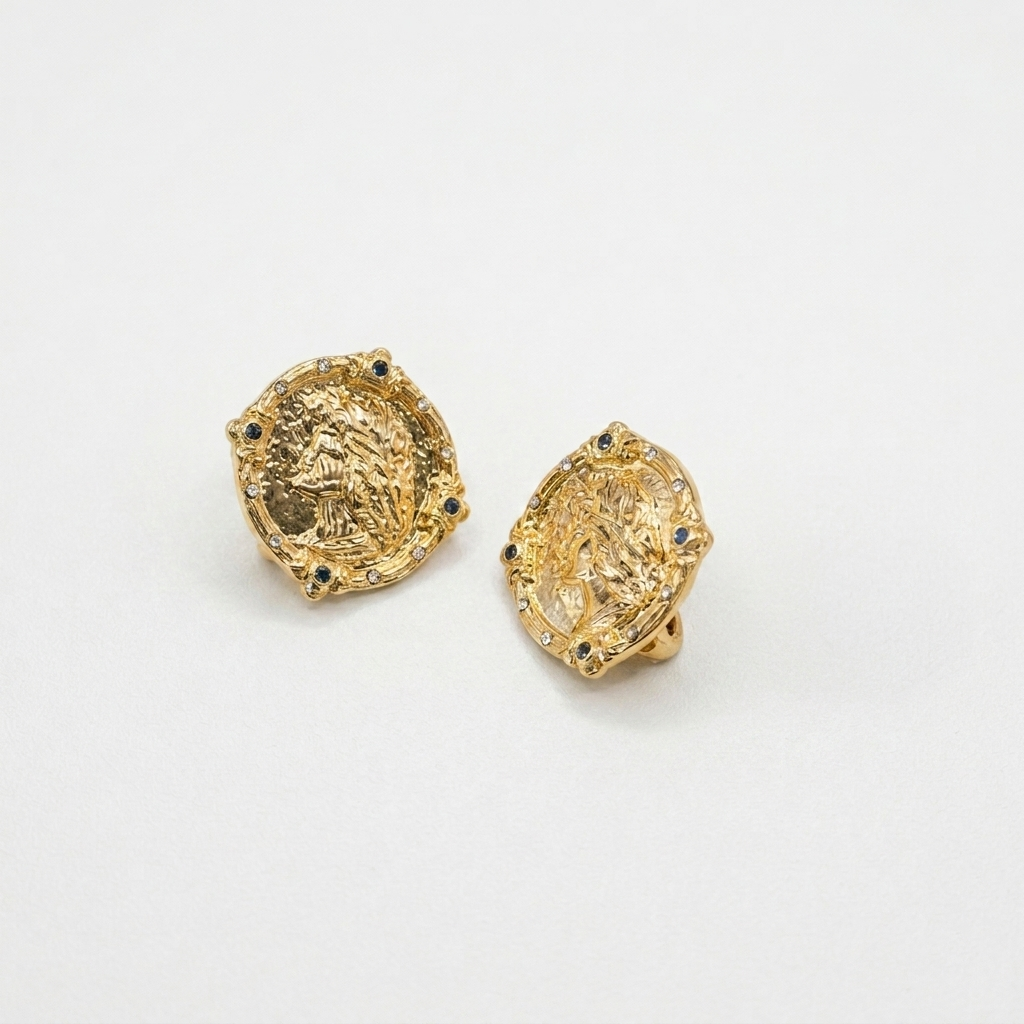 Gold Coin Earrings