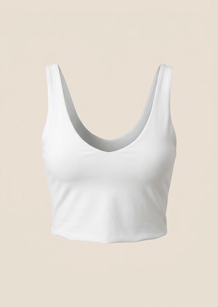 Seamless Scoop Neck Crop Top