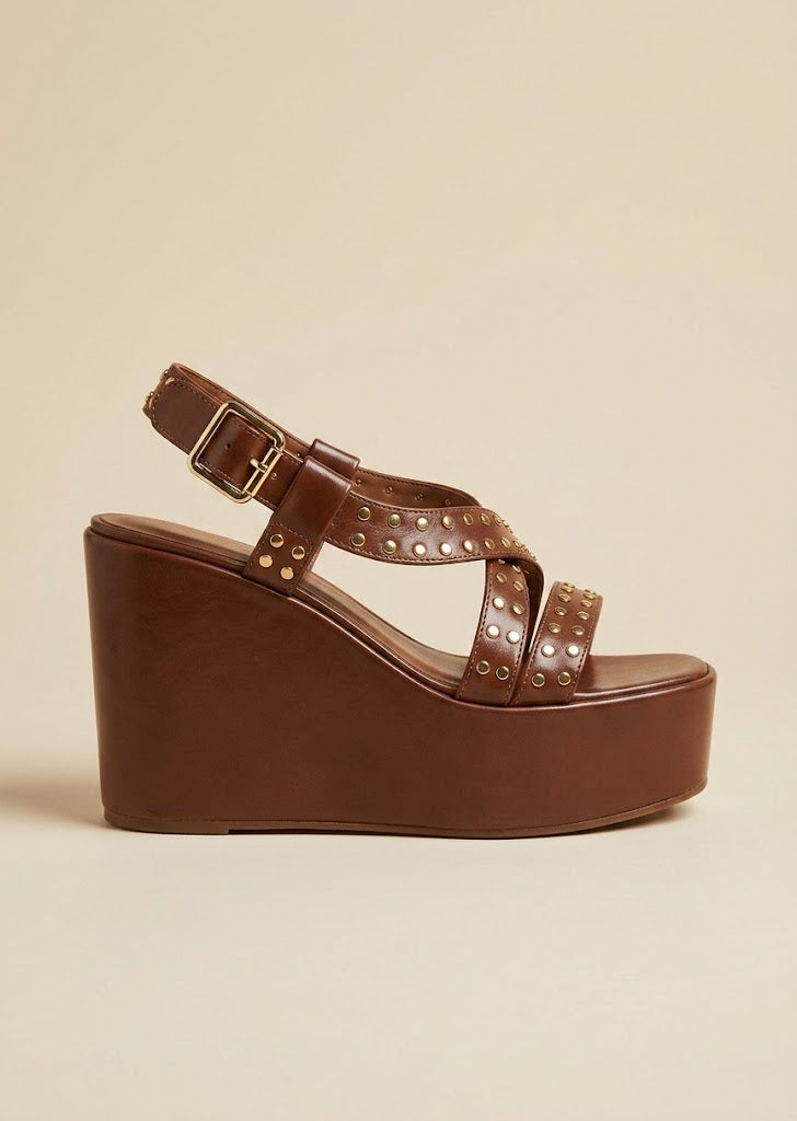 Studded Platform Wedge Sandals