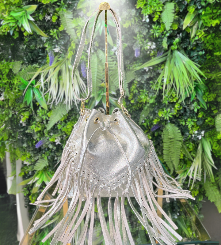 Silver Fringed Bag