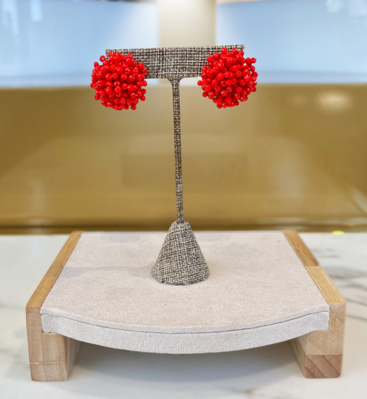 Red Beads Earrings