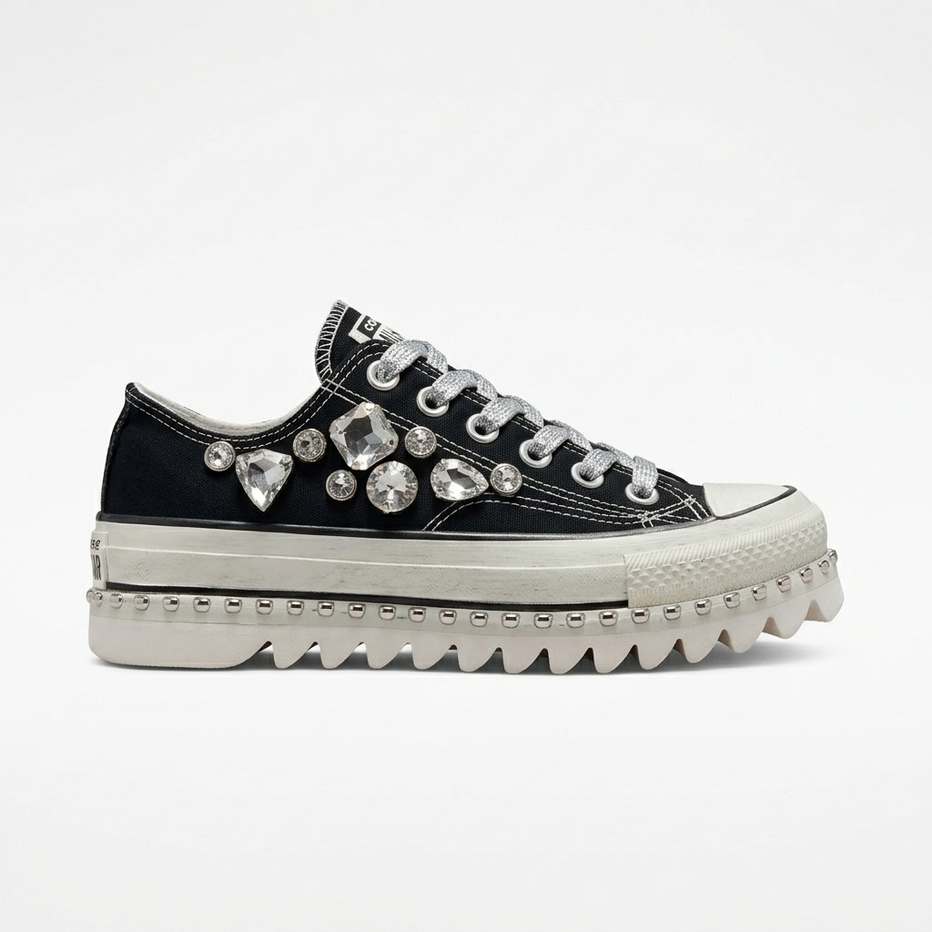 Rhinestones Detail Sneakers