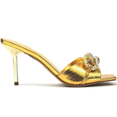 Gold Slide Heels