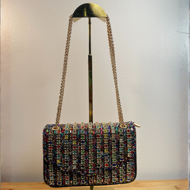 Gold Chain Multi Studs Purse