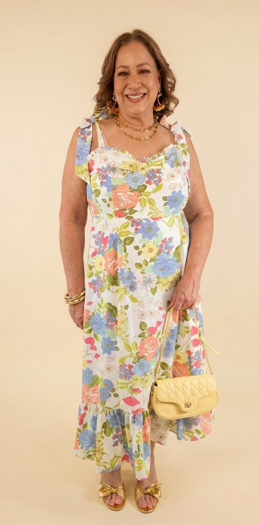 Garden Floral Tie-Strap Dress